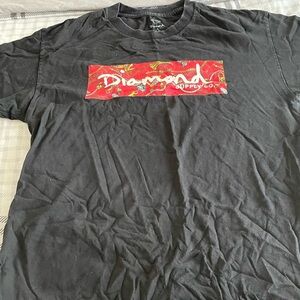 Diamond Supply Co. Black Tee with Red Graphic
